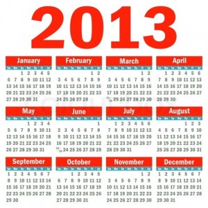 Tax Calendar 2013