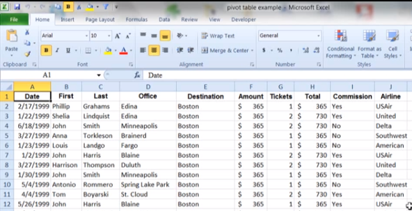 Excel Worksheet