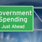 Road sign for government spending